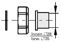 Lötverschraubung DN28 / DN35