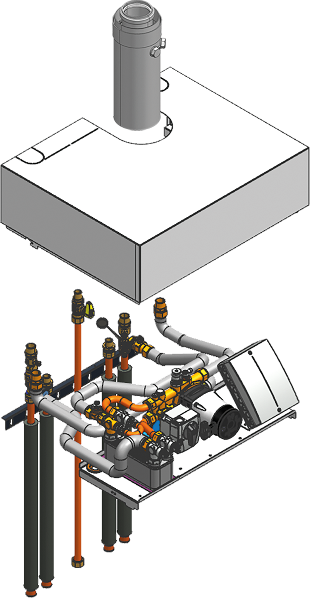 Aufbau-Kit mit Mischer für Aufputzinstallation Aufbau-Kit mit Mischer für Aufputzinstallation